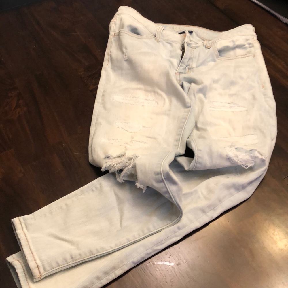 Long light blue jeans